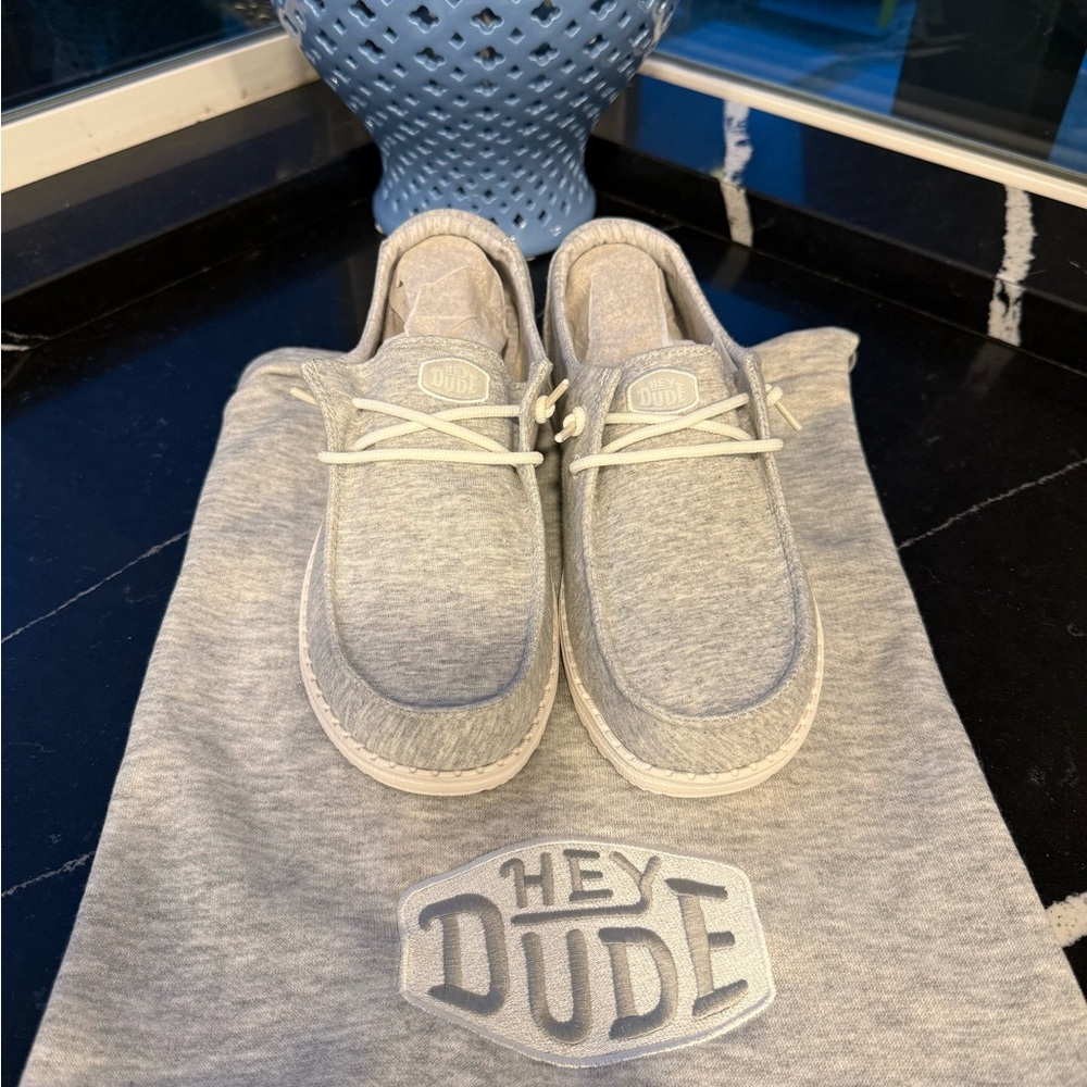 New! Women’s Size 7. Hey Dude Light Gray Slip-On Shoes